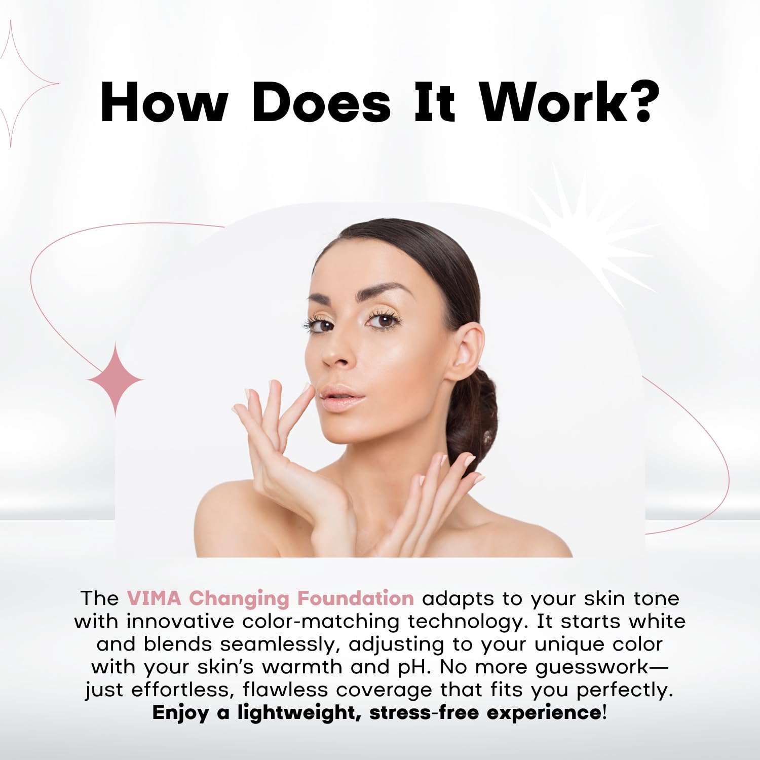 Color Changing Foundation with Sunscreen – Fragrance-free - Paraben-Free and Vegan Makeup – Lightweight, Long-Lasting Coverage – 1 fl oz