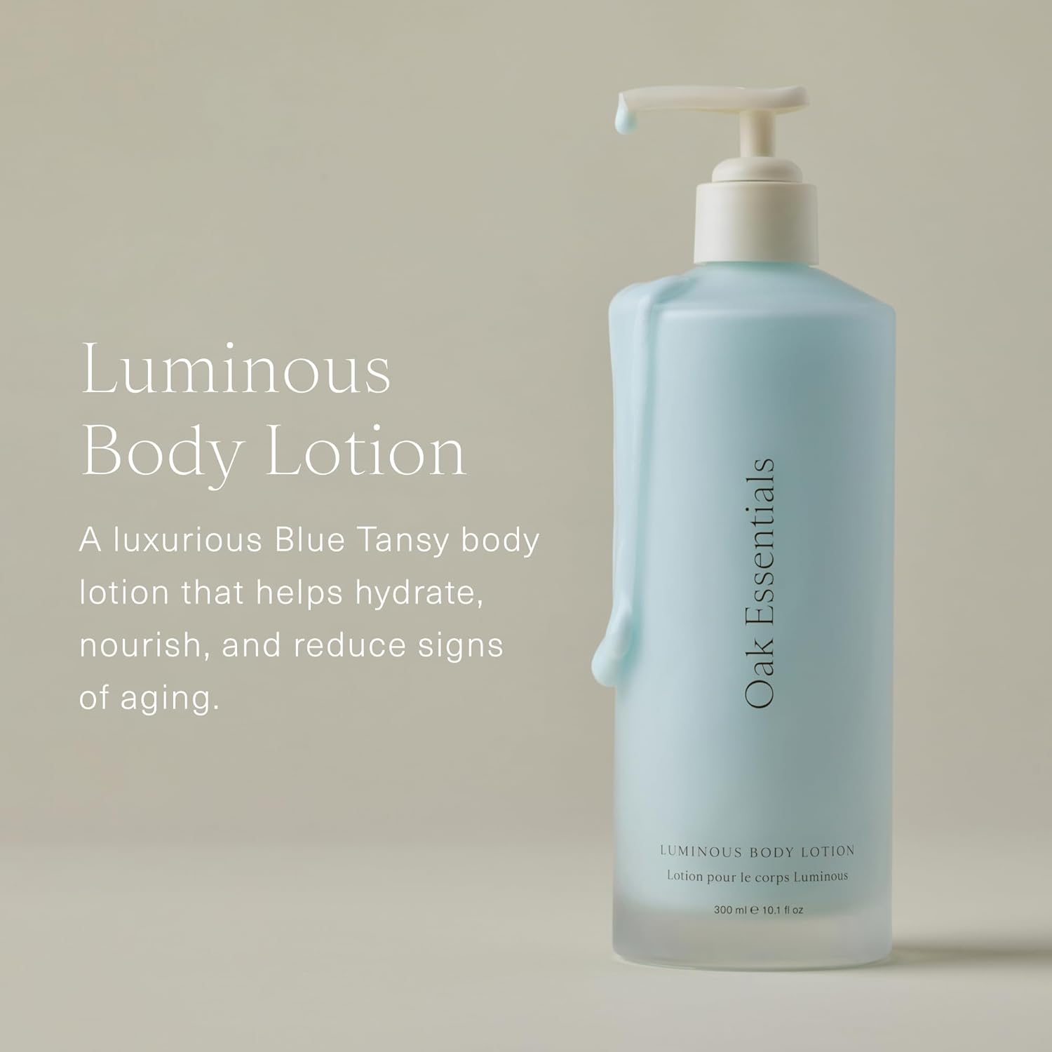 Luminous Body Lotion | Hydrating Blue Tansy Body Cream with Rose Oil, Turmeric, Shea Butter and Coconut Oil, 1.33 Fl Oz (Travel Size)