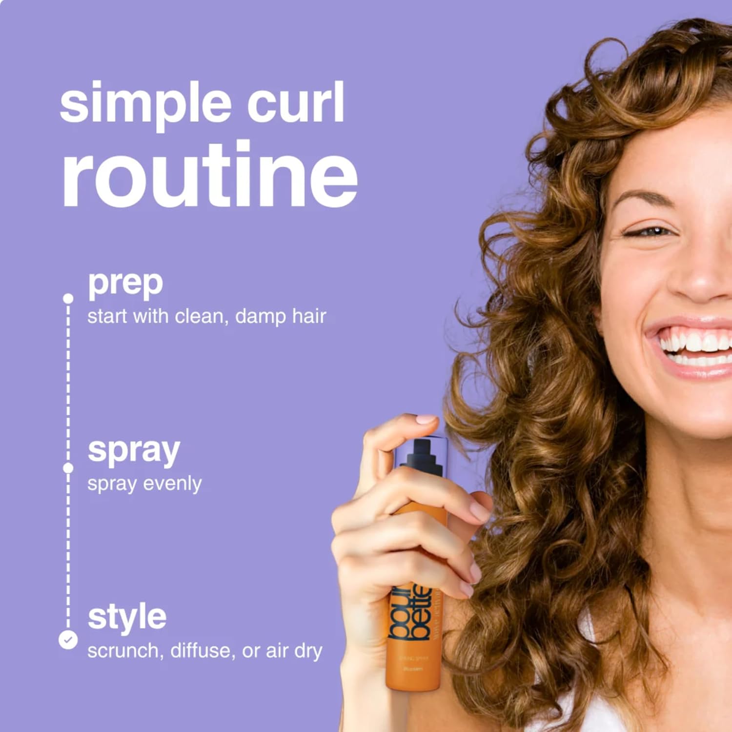 Wave Activator Spray for Curly Hair | Anti-Frizz Formula | Leave-in Conditioner | For Wavy Hair | Prevents Split Ends & Breakage