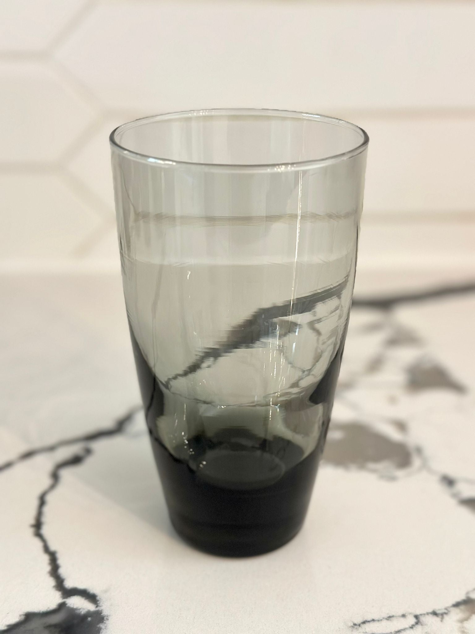 Classic Smoke Tumbler Glasses, Classy, Timeless Drinkware Set of 12, 18 Oz, Dishwasher Safe Drinking Cooler Glasses for Special